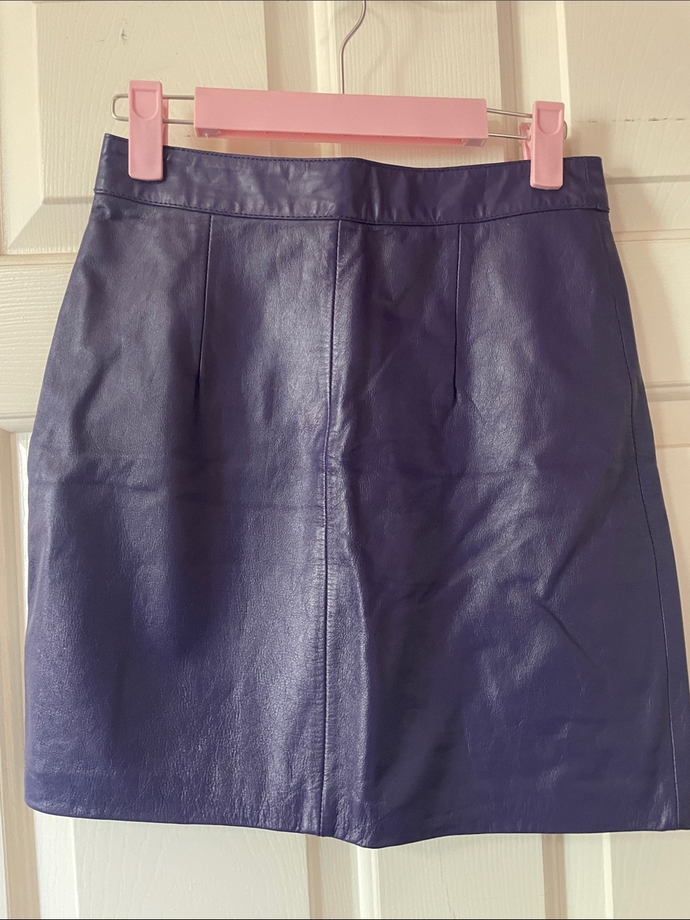 VTG BERMANS LEATHER MINI SKIRT PURPLE